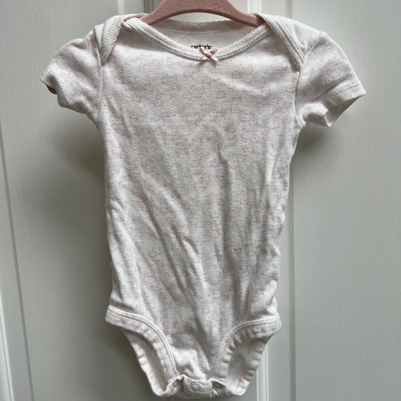 Carter’s 6M White and Pink Koala Bear Girls Short Sleeve Onesie - Picture 1 of 4